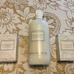 Crabtree & Evelyn Nantucket Briar Soap (2) and Body Lotion